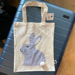 Flying Tiger Bunny Rabbit Purple Mini Tote Bag NWT